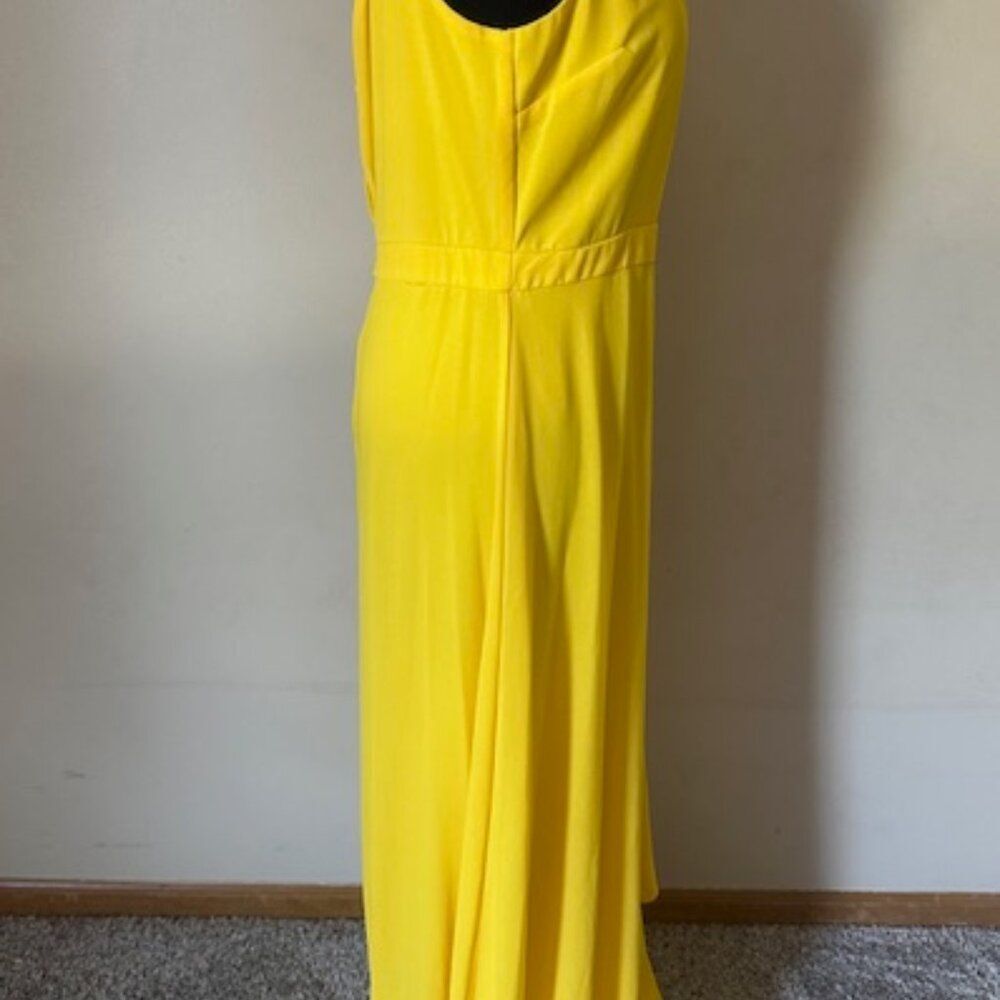 TFNC London Vibrant Yellow Dress   8547  Size 14 - Picture 3 of 13